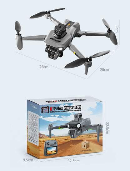Cross-Border K19 MAX Drone with screen control brushless motor for high-definition aerial photography GPS Intelligent Positioning Remote Control Drone