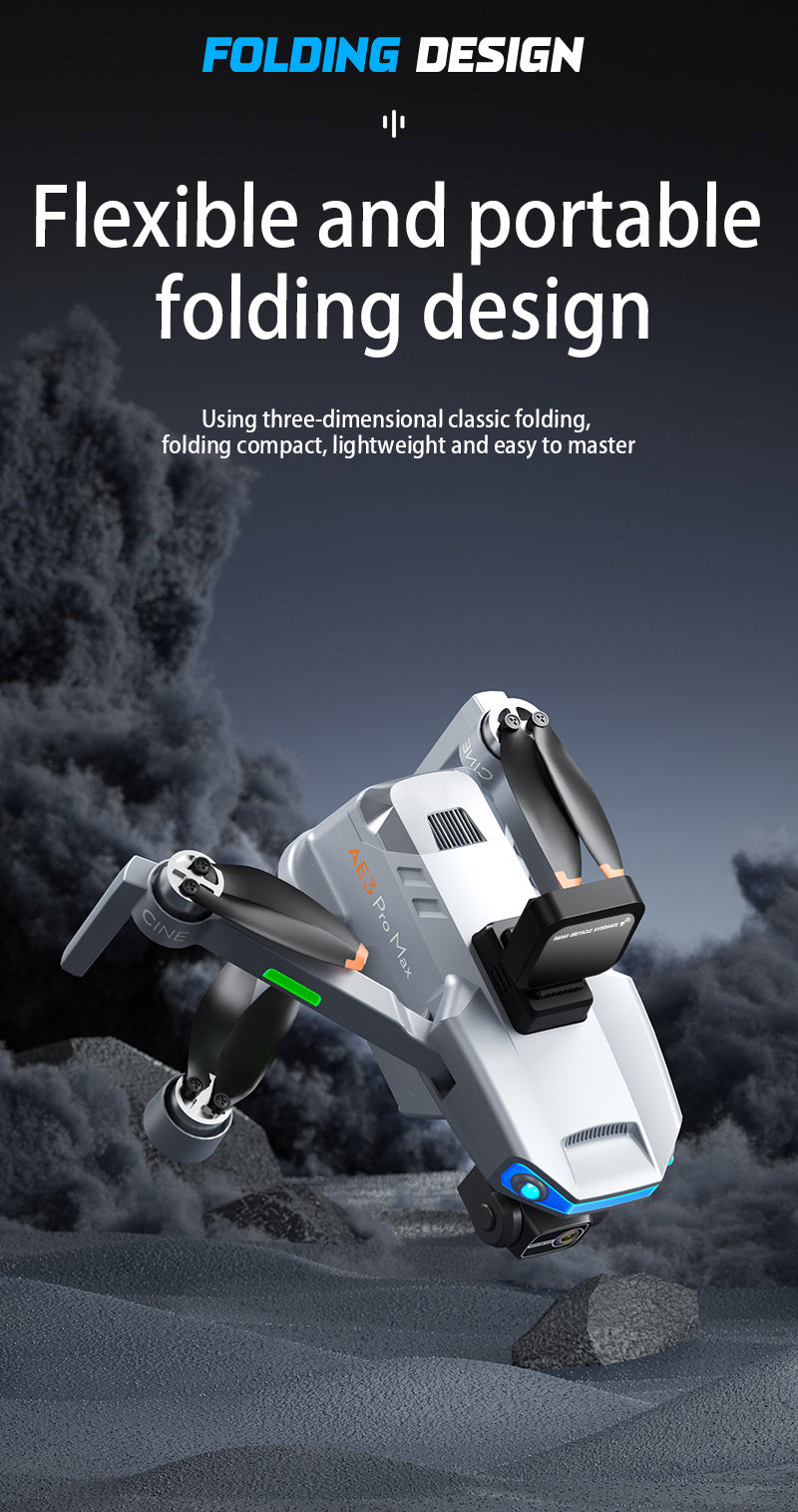 Cross-Border AE3Drone remote control with screen brushless GPS Three-axis gimbal Obstacle Avoidance Drone Remote Control Aircraft