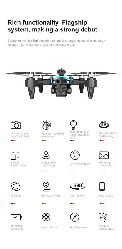 Cross-Border K12MAX Drone with screen control, optical flow positioning, quadcopter with brushless motor, remote control airplane toy