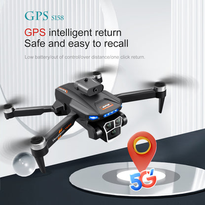 Cross-Border S158Uav GPS Positioning Brushless Motor HD Dual Camera Aerial Photography Obstacle Avoidance Remote Control Aircraft Drone