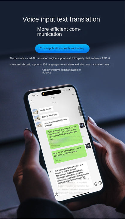 Black Technology Ai Large Model T1 Translator Ultra-thin Card Magnetic One-click Translation Global Video Inter-Translation