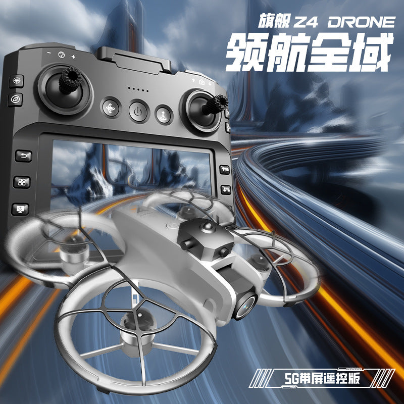 Cross-Border Z4Drone Large Screen Aerial Photography Brushless Quadcopter Obstacle Avoidance Anti-Collision Flying Machine Toy Remote Control Airplane