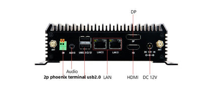 ADSYNCTEK  C2120E-C2 Dual Network 2 Serial Port Fanless Industrial Control Machine Wifi6 Wall-Mounted 8 Generation Mini Industrial Control Host