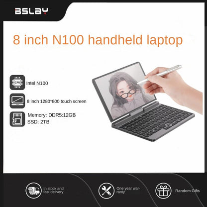 8-Inch Touch Screen 4-in-1 Handheld Laptop Reversible Design Game Entertainment Portable Tablet Office Book
