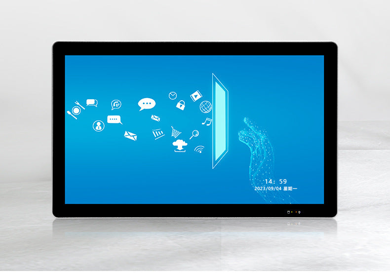 13.3inch Fully Enclosed Industrial Control Touch All-in-One Machine 2 Network 6 Serial Ports VESA Wall-Mounted Industrial Tablet Computer