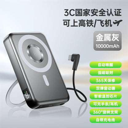 Magnetic power bank ultra-thin compact portable suitable iphone Wireless Fast Charging Apple Super Large Capacity Power Bank