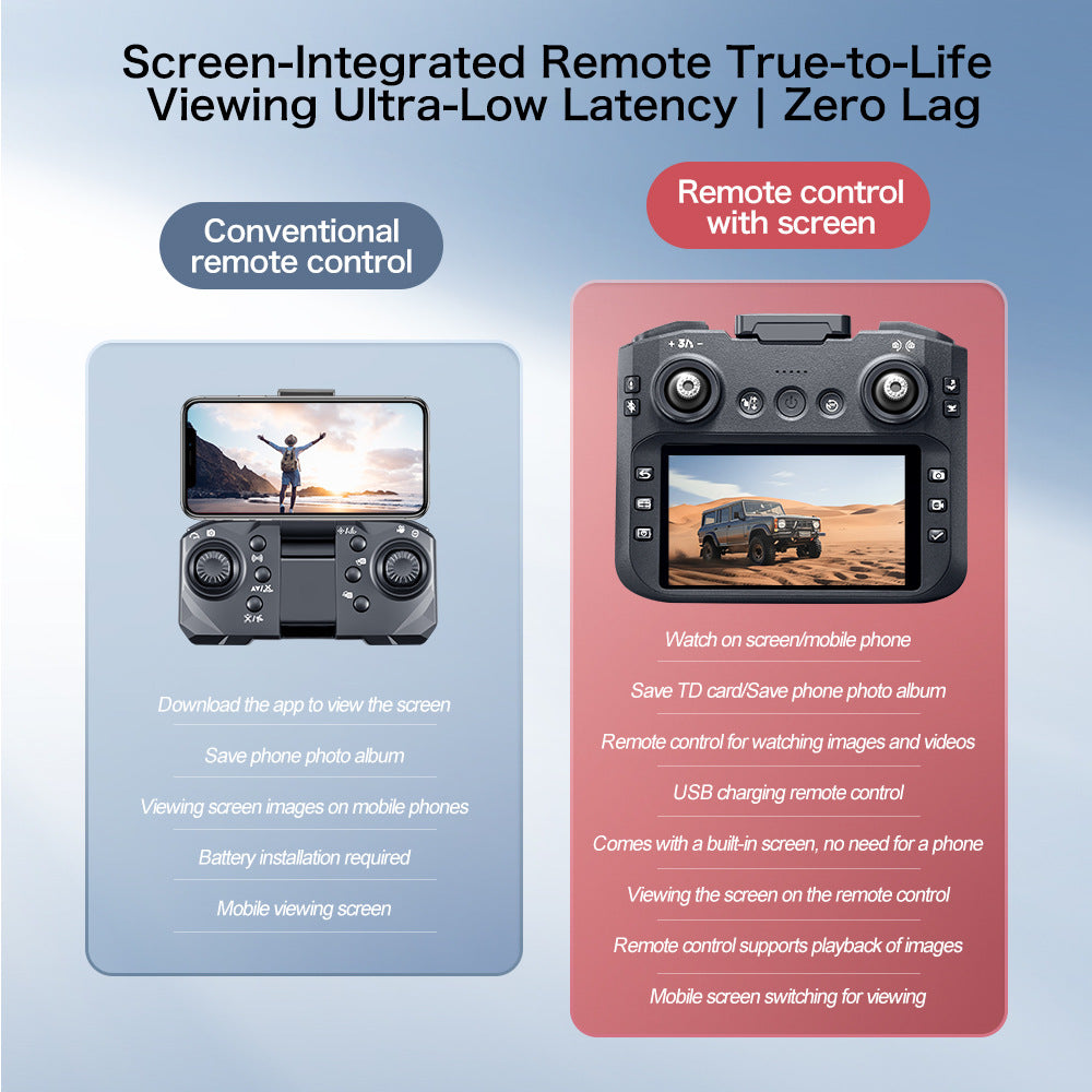 Cross-Border GT8Drone remote control with screen HD aerial photography brushless obstacle avoidance quadcopter toy airplane drone