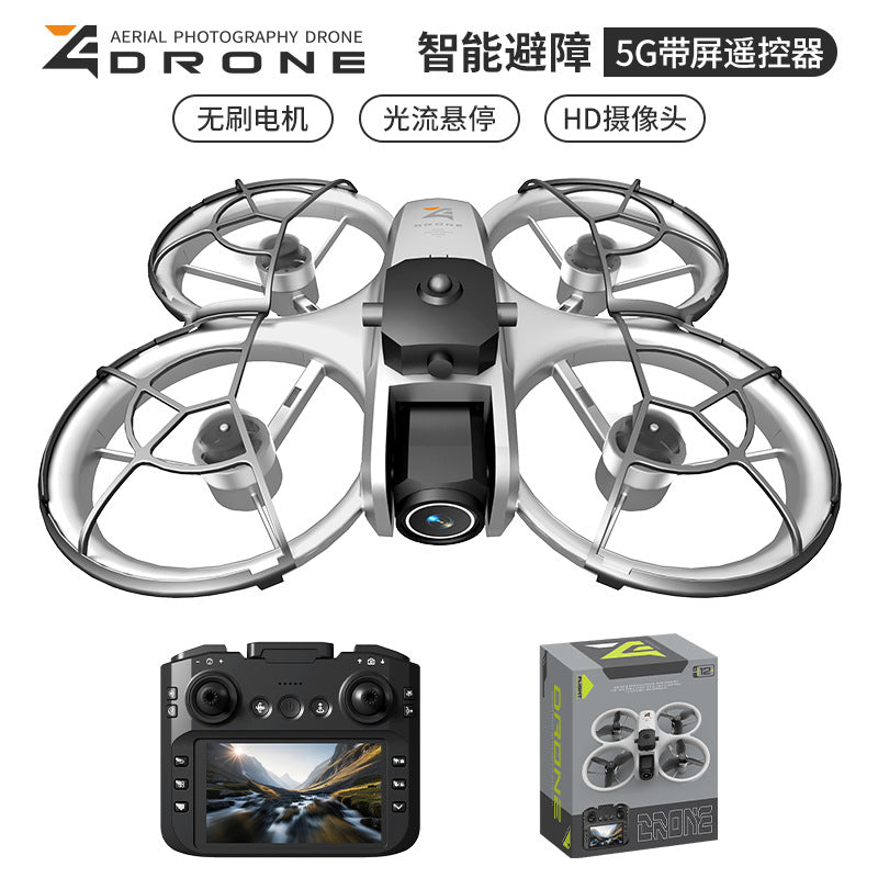 Cross-Border Z4Drone Large Screen Aerial Photography Brushless Quadcopter Obstacle Avoidance Anti-Collision Flying Machine Toy Remote Control Airplane