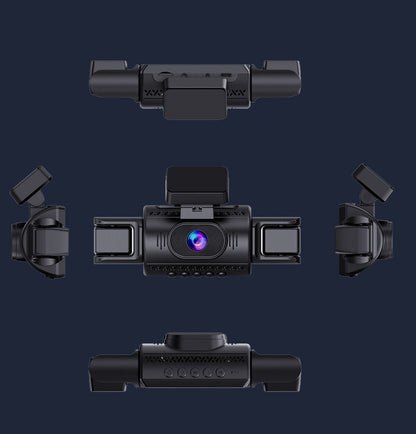 Cross-border Driving Recorder with Four Lenses1080P High Definition Night Vision Four-Channel Simultaneous Display Car Camera DVR Four-channel Recorder