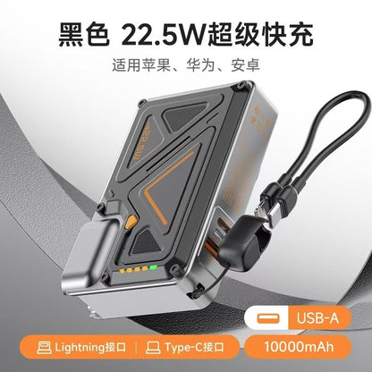 Power Bank AC Power Bank 35W Fast Charging with Built-in Cable Portable Power Supply Magnetic Wireless Charging Stand Multi-Function