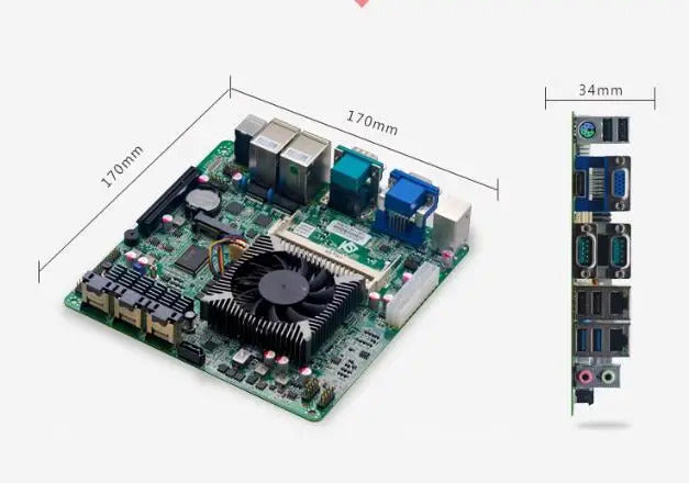 i5-6287U NAS Motherboard Mini-ITX SBC IPC Mainboard Industrial Board Mini ITX Server IPFS MSAS 13*SATA 2*COM 2*LAN i211 PS/2 VGA