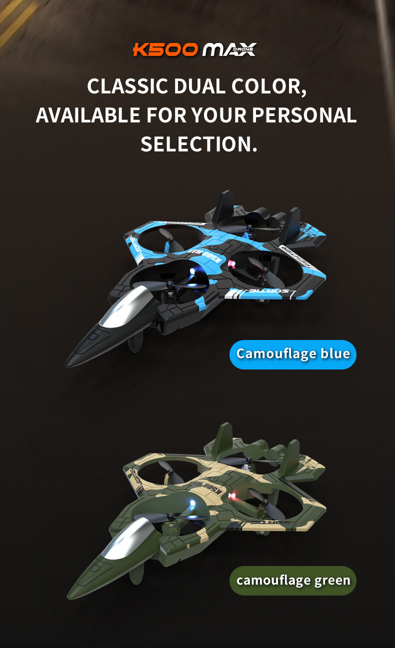 Cross-Border K500Max Fighter Four-Channel Suspension Four-Axis Drone Altitude Hold Roll Stunt Lighting Aircraft Low Price