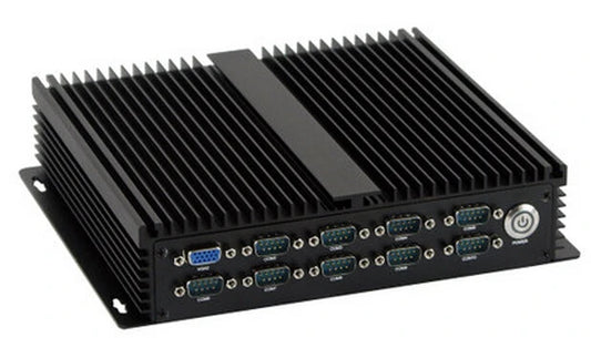 GS-S2220-10COM Computer  Fanless Mini Industrial BOX PC For Intel 1037U CPU 10 COM \ 1LPT \ 2 Giga Ethernet \ 2 VGA Barebone 12V