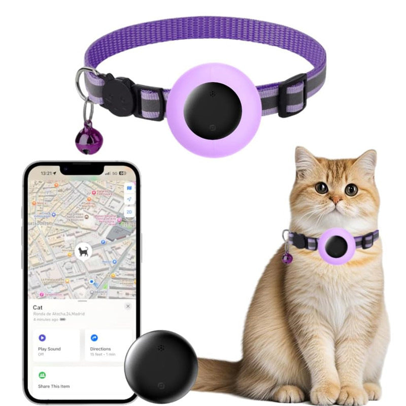 Pet Cat Locator Collar Suitable for iOS Waterproof Apple Find My Tracker Collar