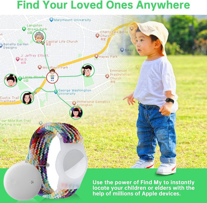 Cross-Border Find My Global Positioning Tracker Suitable for Children Woven Pattern Bracelet Strap(Only iOS）