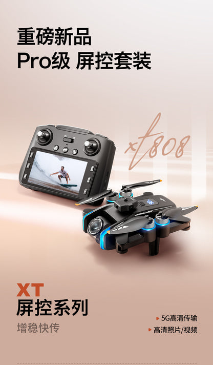 Cross-Border XT808Drone remote control with screen brushless motor HD aerial photography GPS Intelligent Positioning Remote Control Drone