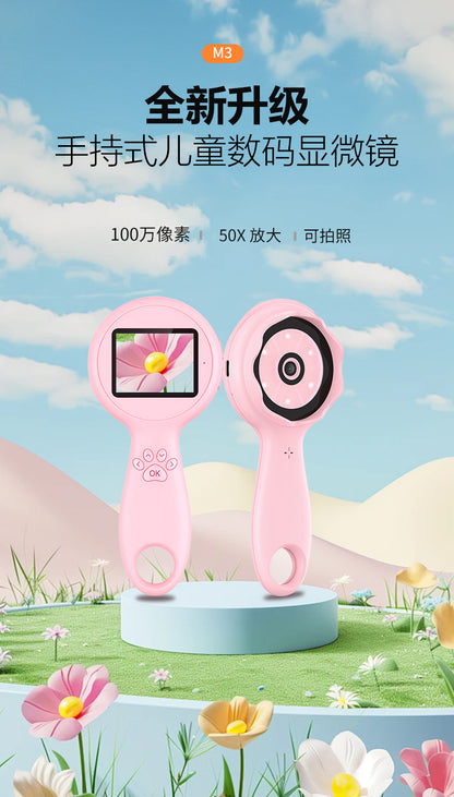 2024Amazon’s new portable handheld magnifying microscope Elementary school children's educational science experiment toys