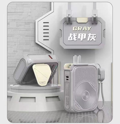 AC Plug Charger20000Ma  5-in-1 Wireless Magnetic Charging22.5W Fast Charging Built-in Cable Portable Power Bank