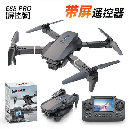 Cross-Border E88/E99D Screen-Controlled Drone with Lights, Foldable Dual Camera, Optical Flow Aerial Photography, Remote-Controlled Aircraft, Quadcopter
