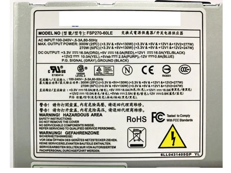 FSP270-60LE supply server power supply FSP270-60LE industrial power 270w supprts Mini ITX chassis AC input 100-240V