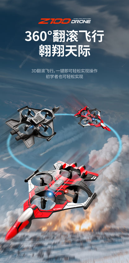 Cross-Border Z100Fighter Four-Channel Suspension Four-Axis Drone Altitude Hold Roll Stunt Gyro Light Aircraft Low Price