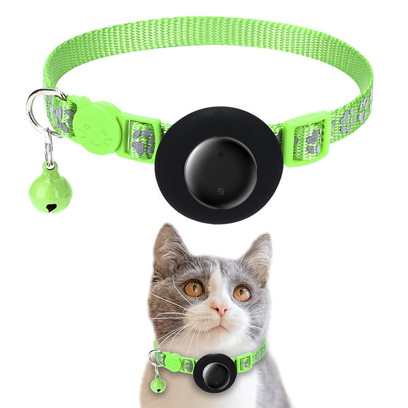 Pet Cat Tracking Collar Only iOS Compatible Apple Find My Locator Footprint Reflective Collar