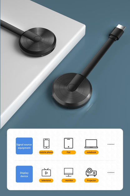 ZIHNIC Wireless Screen Projector HD TV Monitor Portable Mobile Phone Connection TV Monitor HD Wireless 5G 4K Horizontal and Vertical Screen Connector