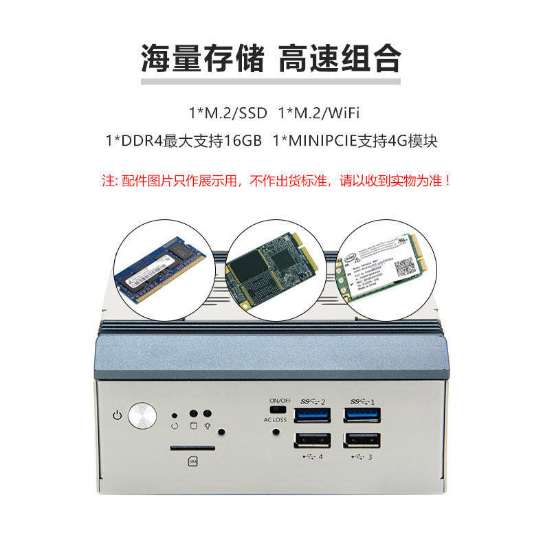 Industrial Control P2150S-H Dual Network 2 Serial Dual HDMI Mini Industrial Computer Host Micro J6412 Industrial PC