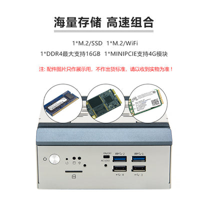Industrial Control P2150S-H Dual Network 2 Serial Dual HDMI Mini Industrial Computer Host Micro J6412 Industrial PC