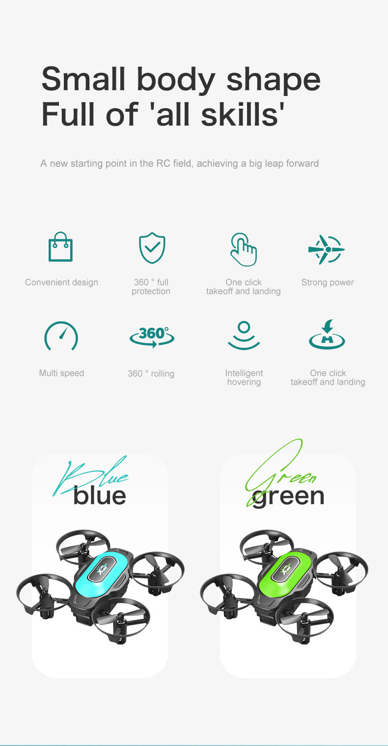 Cross-Border XD2Mini Drone, Shockproof and Impact Resistant2.4G Four-Axis Aircraft360°Rotating and Rolling Remote Control Toy