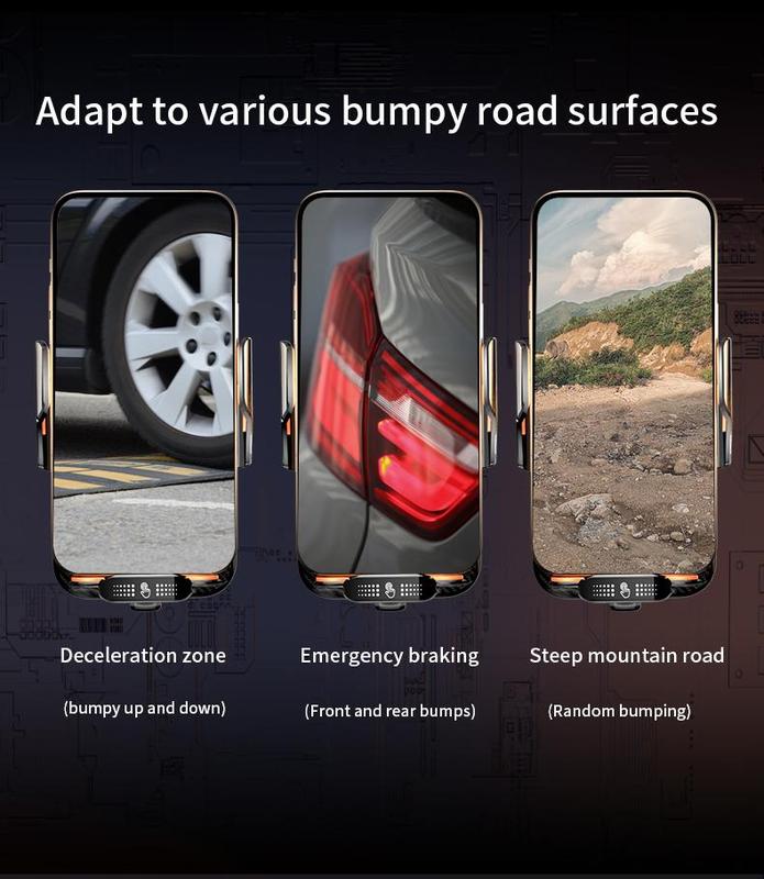 Wireless Car Charger Fast Auto Clamping Car Charger Phone Holder fit iPhone Pro  tags Smartphone Cellphone Charging Electronic magnetic 360 rotating Lightning Bracket