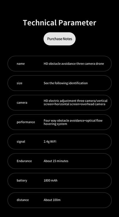 Cross-Border KY605S Drone Three-Camera Aerial Photography Four-Sided Obstacle Avoidance Remote Control Aircraft Optical Flow Positioning Quadcopter