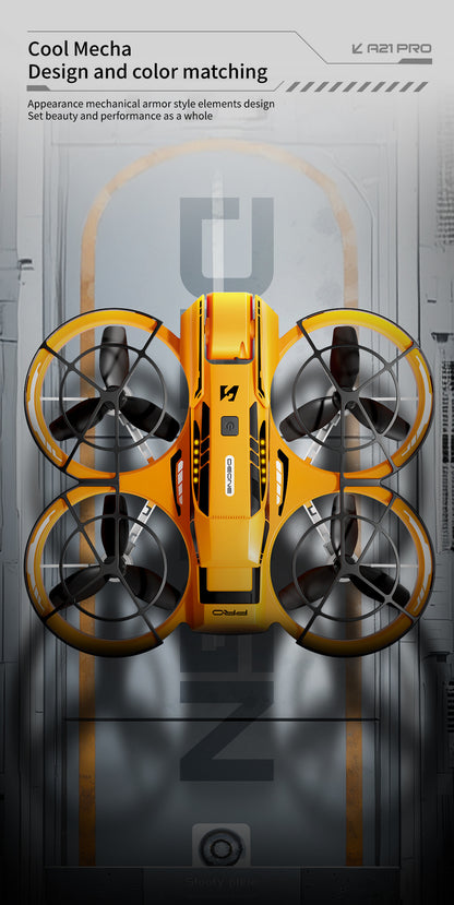 Cross-Border A21Drone Brushless Motor Mecha Style Aircraft Optical Flow Positioning Aerial Photography Full Protection Remote Control Airplane