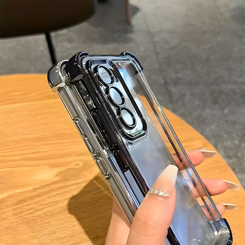 Designed for SAMUNG Galaxy S24/S23/S22 S24+ Smartphone Ultra FE Plus Phone Electroplating luxury transparent four corner anti drop and shockproof phone case Red Pattern Milwaukee Phone Case C010 Screen Protector Protection Screen Protector Protection