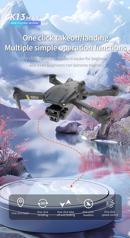 Cross-Border K13MAX Foldable Drone HD Dual Camera Aerial Photography Altitude Hold Quadcopter Remote Control Aircraft Drone