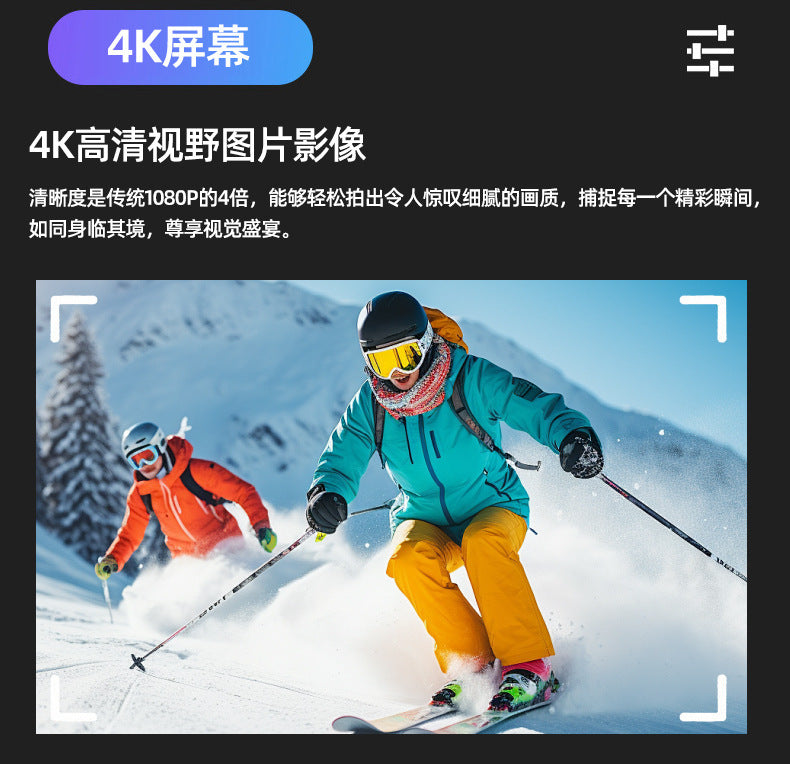 Cross-Border4k Action Camera HD Dual Screen wifi Outdoor sports wireless shooting head-mounted cycling camera factory