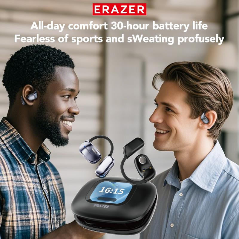 ERAZER XF23 OWS Earbuds UVC Ultravilet Disinfection Touch Screen Wireless Bluetooth Headphones HIFI Stereo Headset for Gaming Travel Sports,Built-in Mic