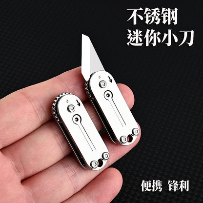 Cute Stainless Steel Mini Pocket Knife Portable Pocket Knife Keychain Pendant Unboxing Courier Knife