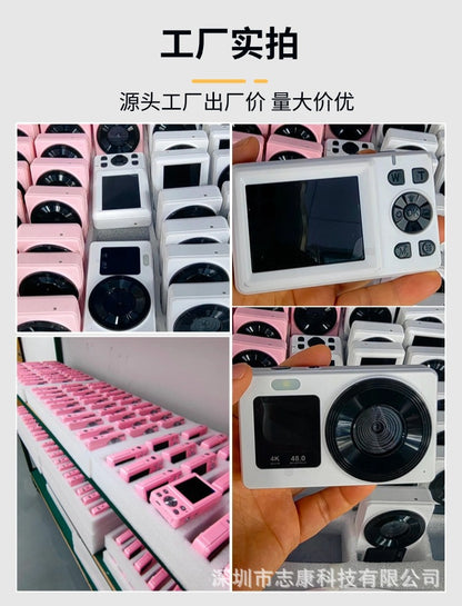 Cross-Border4K HD Student Digital Camera Small Dual Screen Home Travel Portable Entry-Level Children's Digital Camera