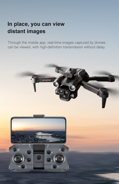 Cross-Border K9MAX Drone Aerial Photography Three Lens Four Axis Aircraft Optical Flow Obstacle Avoidance Remote Control Aircraft Toy drone