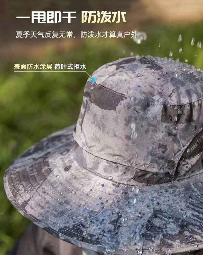 Foreign Trade Hot Item Solar Hat Rechargeable Dual Fan Men's Fishing Fisherman Hat Outdoor Sun Hat Sun Protection Hat