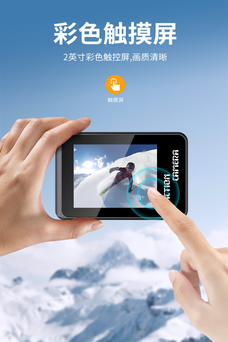Cross-Border4k Action camera anti-shake HD touch wifi Ultra-long battery life outdoor shooting diving cycling recorder
