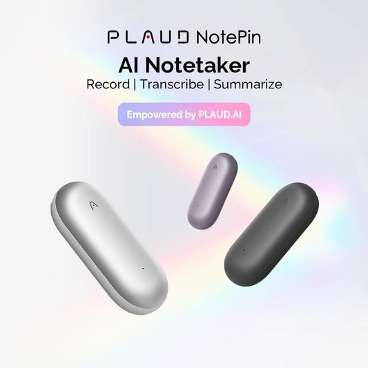 PLAUD NotePin Smart Voice Recorder, 64GB Memory, Supports 112 Languages, App Control, AI Transcribe & Summarize, Audio Recorder for Lectures & Meetings