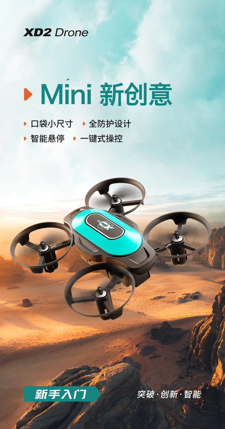 Cross-Border XD2Mini Drone, Shockproof and Impact Resistant2.4G Four-Axis Aircraft360°Rotating and Rolling Remote Control Toy