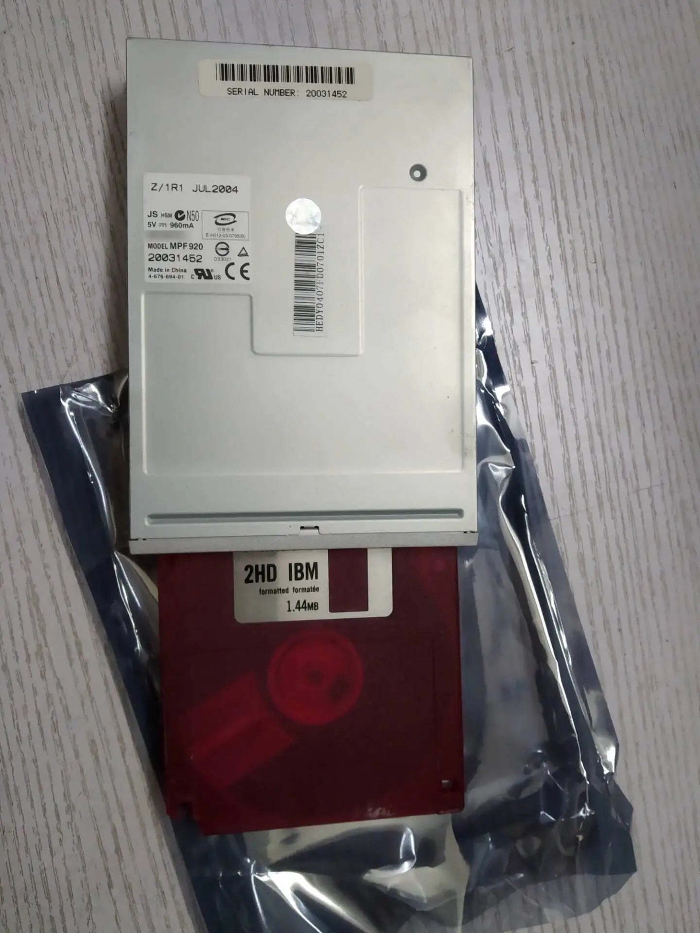 Used Original 3.5 inch IPC Industrial Floppy 34P interface FDD Disk drive supports 720KB 1.44MB Disk for CNC