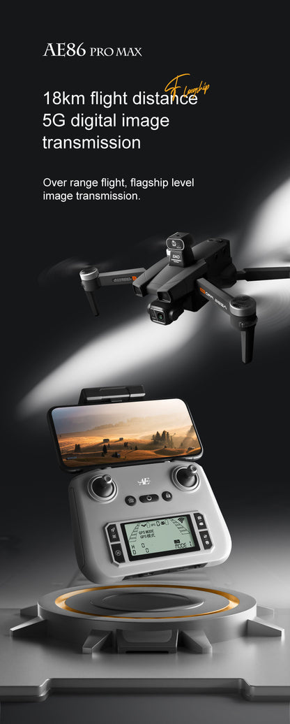 AE86Digital Image Transmission Obstacle Avoidance HD Professional Aerial Photography Drone Anti-Shake Auto Return GPS Remote control aircraft