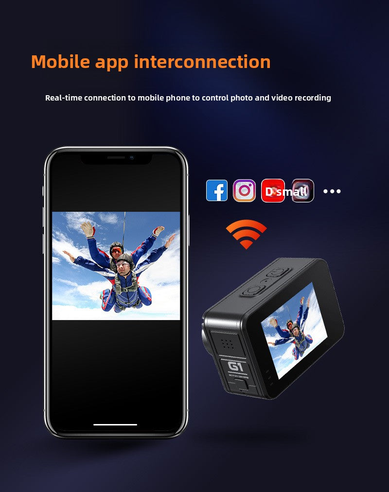 6K Sports Camera Anti-Shake Bare Camera Waterproof Outdoor Cycling Shooting Diving Fishing Sports Camera Cross-Border New Model