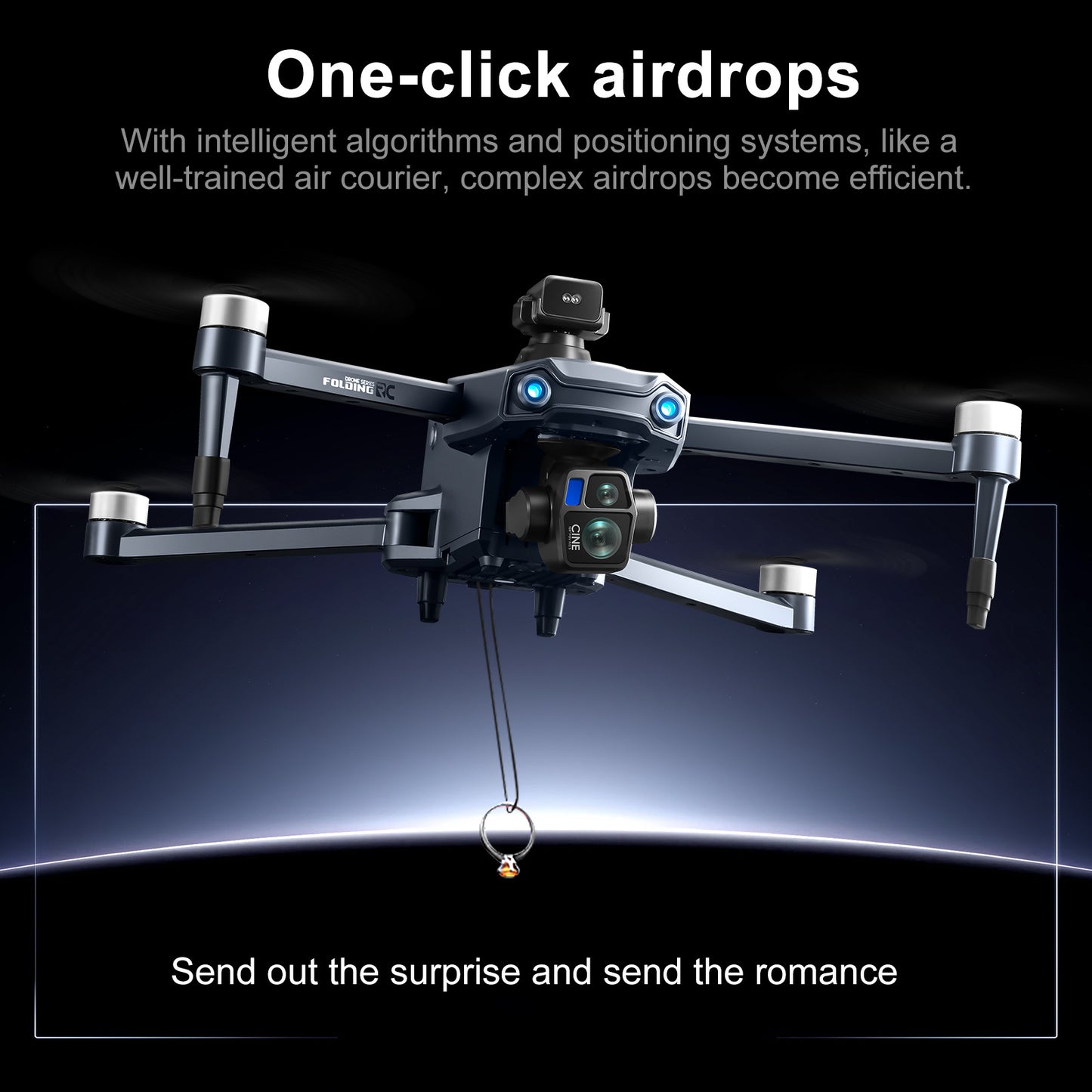 Cross-Border S819Remote Control Screened Drone with Relay Digital Image Transmission and Airdrop Capability2.7K High-Definition Aerial Drone