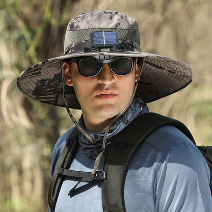 Foreign Trade Hot Item Solar Hat Rechargeable Dual Fan Men's Fishing Fisherman Hat Outdoor Sun Hat Sun Protection Hat