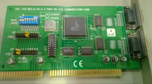 PCL-742 REV.A1 100% Test OK Original RS-232  serial port card 2*COM ISA Bus Card